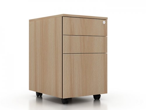 三抽斜拉手木柜